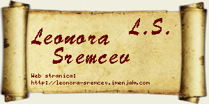 Leonora Sremčev vizit kartica